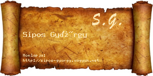Sipos György névjegykártya