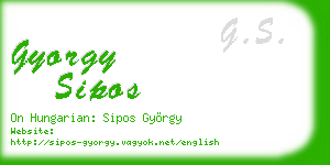 gyorgy sipos business card
